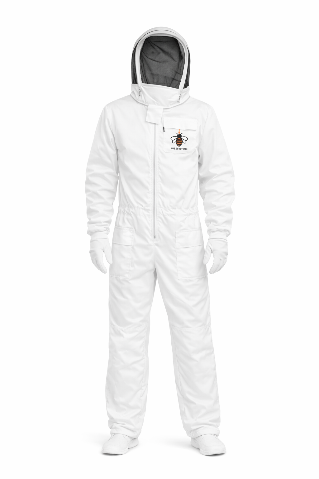 Ventilated beekeeping suit with veil